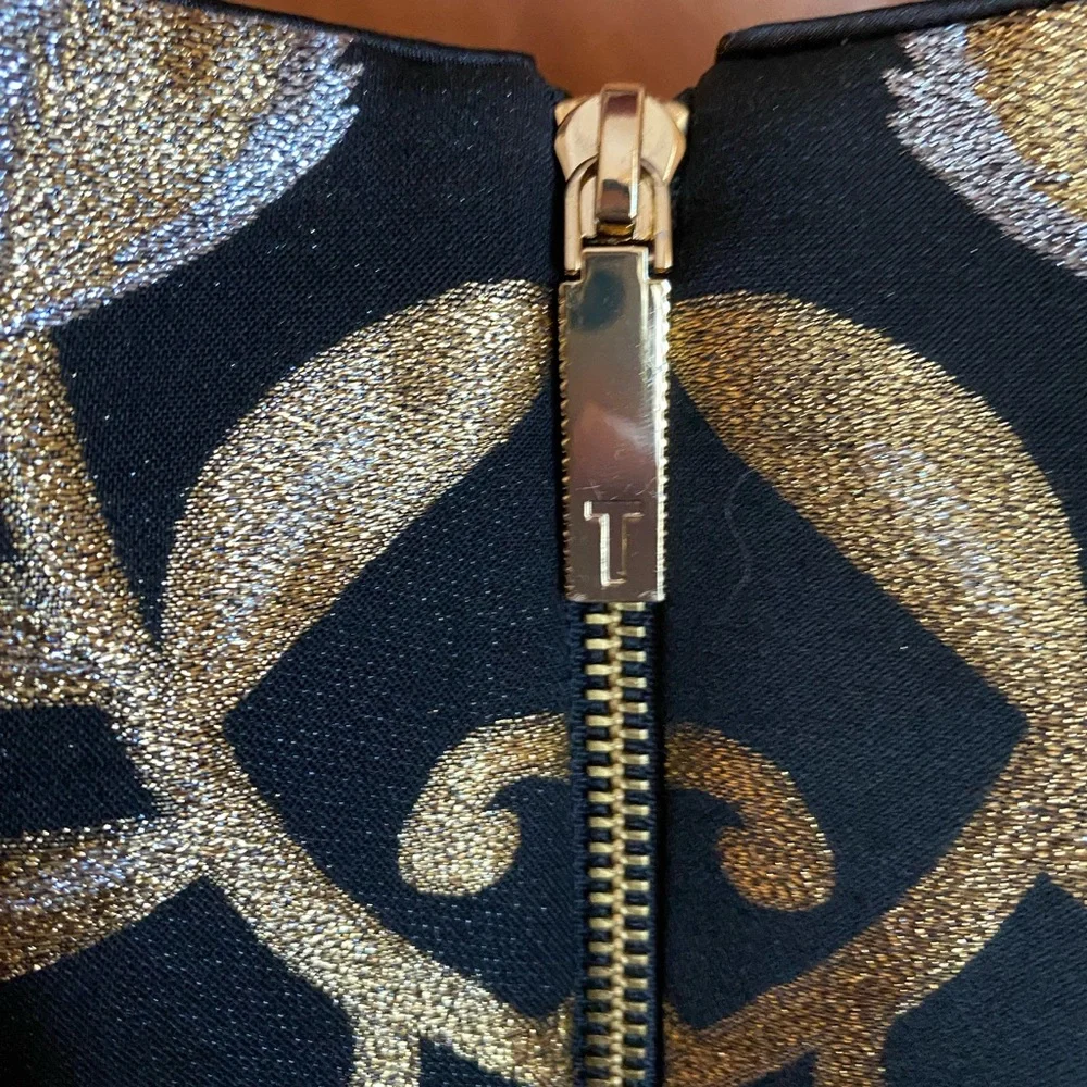 Ted Baker Imoen Opulent Orient Jacquard Dress Womens Size 1 US 4 Pocket Cocktail - Picture 9 of 11